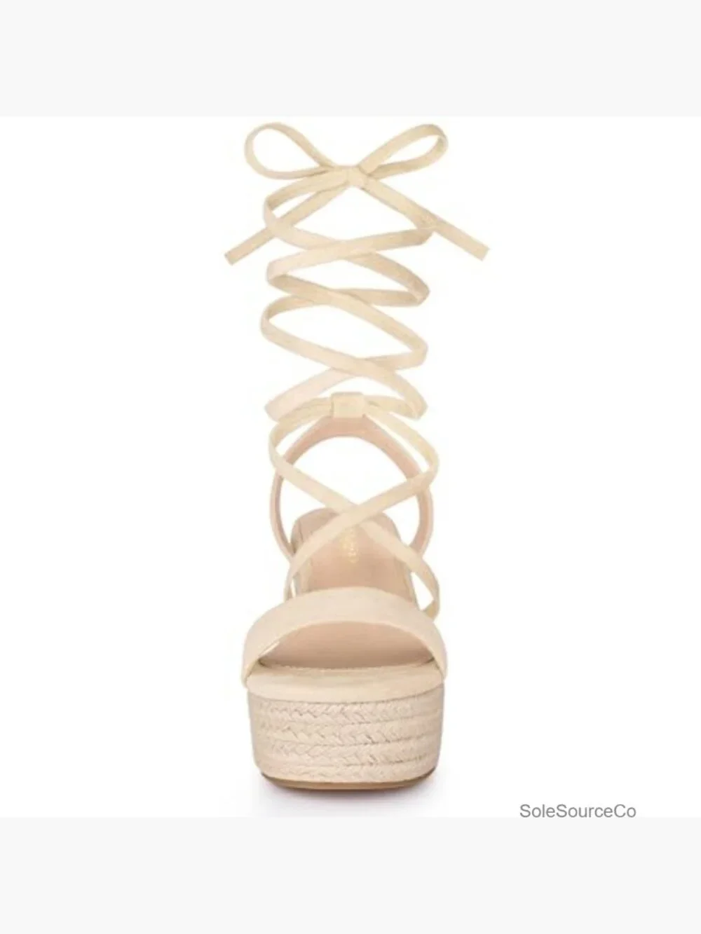 Lace Up Wedge Heel Slingback Platform Strappy Sandals